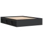 Estructura de cama negra 150x200 cm de vidaXL, Camas y somieres - Ref: Foro24-3203867, Precio: 145,68 €, Descuento: %