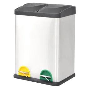 Recycling- und Mülleimer mit Pedal aus Edelstahl, 36 l von vidaXL, Mülltonnen und Mülltonnen - Ref: Foro24-50600, Preis: 113,...