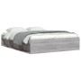 Estructura de cama gris Sonoma 150x200 cm de vidaXL, Camas y somieres - Ref: Foro24-3203871, Precio: 139,37 €, Descuento: %