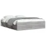 Estructura de cama gris Sonoma 150x200 cm de vidaXL, Camas y somieres - Ref: Foro24-3203871, Precio: 137,71 €, Descuento: %
