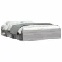 Estructura de cama gris Sonoma 150x200 cm de vidaXL, Camas y somieres - Ref: Foro24-3203871, Precio: 137,71 €, Descuento: %