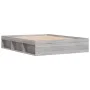 Estructura de cama gris Sonoma 150x200 cm de vidaXL, Camas y somieres - Ref: Foro24-3203871, Precio: 137,71 €, Descuento: %