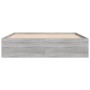 Estructura de cama gris Sonoma 150x200 cm de vidaXL, Camas y somieres - Ref: Foro24-3203871, Precio: 139,37 €, Descuento: %