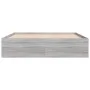 Estructura de cama gris Sonoma 150x200 cm de vidaXL, Camas y somieres - Ref: Foro24-3203871, Precio: 137,71 €, Descuento: %