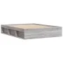 Estructura de cama gris Sonoma 150x200 cm de vidaXL, Camas y somieres - Ref: Foro24-3203871, Precio: 137,71 €, Descuento: %