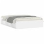 Estructura de cama de matrimonio blanca 135x190 cm de vidaXL, Camas y somieres - Ref: Foro24-3203908, Precio: 154,38 €, Descu...