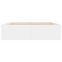 Estructura de cama de matrimonio blanca 135x190 cm de vidaXL, Camas y somieres - Ref: Foro24-3203908, Precio: 154,38 €, Descu...