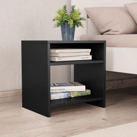 Mesita de noche madera contrachapada negro 40x30x40 cm de vidaXL, Mesitas de noche - Ref: Foro24-800011, Precio: 30,04 €, Des...