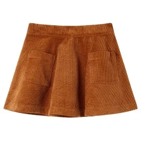 Falda infantil con bolsillos pana color coñac 92 de vidaXL, Pantalones de niños - Ref: Foro24-13879, Precio: 11,71 €, Descuen...