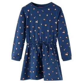 Vestido infantil de manga larga azul marino 128 de vidaXL, Vestidos de niños - Ref: Foro24-13577, Precio: 13,04 €, Descuento: %