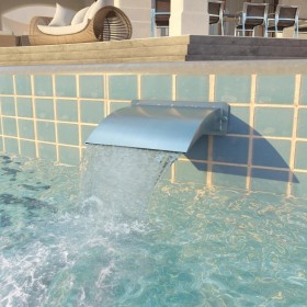 Fuente de piscina de acero inoxidable plateada 30x9x26 cm de vidaXL, Fuentes y cascadas - Ref: Foro24-43691, Precio: 85,05 €,...