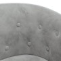 Sillón con taburete terciopelo gris claro de vidaXL, Sillones - Ref: Foro24-356477, Precio: 152,81 €, Descuento: %