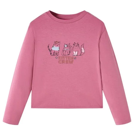 Camiseta infantil de manga larga frambuesa 140 de vidaXL, Camisetas para niños - Ref: Foro24-14448, Precio: 9,03 €, Descuento: %