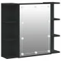 Mueble con espejo y LED negro 70x16,5x60 cm de vidaXL, Tocadores de baño - Ref: Foro24-833536, Precio: 74,17 €, Descuento: %