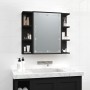 Mueble con espejo y LED negro 70x16,5x60 cm de vidaXL, Tocadores de baño - Ref: Foro24-833536, Precio: 75,33 €, Descuento: %