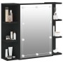 Mueble con espejo y LED negro 70x16,5x60 cm de vidaXL, Tocadores de baño - Ref: Foro24-833536, Precio: 75,33 €, Descuento: %