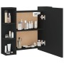 Mueble con espejo y LED negro 70x16,5x60 cm de vidaXL, Tocadores de baño - Ref: Foro24-833536, Precio: 75,33 €, Descuento: %