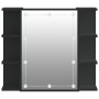 Mueble con espejo y LED negro 70x16,5x60 cm de vidaXL, Tocadores de baño - Ref: Foro24-833536, Precio: 75,33 €, Descuento: %
