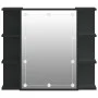 Mueble con espejo y LED negro 70x16,5x60 cm de vidaXL, Tocadores de baño - Ref: Foro24-833536, Precio: 74,17 €, Descuento: %
