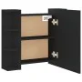 Mueble con espejo y LED negro 70x16,5x60 cm de vidaXL, Tocadores de baño - Ref: Foro24-833536, Precio: 74,17 €, Descuento: %