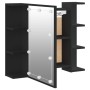Mueble con espejo y LED negro 70x16,5x60 cm de vidaXL, Tocadores de baño - Ref: Foro24-833536, Precio: 75,33 €, Descuento: %