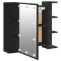 Mueble con espejo y LED negro 70x16,5x60 cm de vidaXL, Tocadores de baño - Ref: Foro24-833536, Precio: 74,17 €, Descuento: %