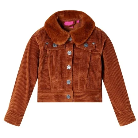 Chaqueta infantil pana color coñac 92 de vidaXL, Ropa de abrigo para niños - Ref: Foro24-13909, Precio: 13,53 €, Descuento: %