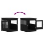 Jaula para perros madera de ingeniería negro 64,5x80x71 cm de vidaXL, Casetas para perros - Ref: Foro24-838331, Precio: 94,84...