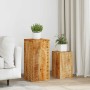 Soportes para plantas 2 unidades madera maciza de mango en Soportes para macetas | Comprar online en Foru.es