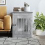 Jaula para perros madera ingeniería gris hormigón 55x75x65 cm de vidaXL, Casetas para perros - Ref: Foro24-838319, Precio: 89...