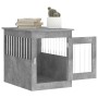 Jaula para perros madera ingeniería gris hormigón 55x75x65 cm de vidaXL, Casetas para perros - Ref: Foro24-838319, Precio: 89...