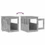 Jaula para perros madera ingeniería gris hormigón 55x75x65 cm de vidaXL, Casetas para perros - Ref: Foro24-838319, Precio: 89...