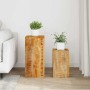 Soportes para plantas 2 unidades madera maciza de mango en Soportes para macetas | Comprar online en Foru.es