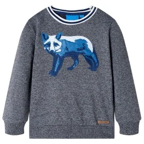 Sudadera infantil azul marino mélange 140 de vidaXL, Camisetas para niños - Ref: Foro24-13343, Precio: 11,29 €, Descuento: %