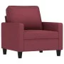 Sillón con taburete tela rojo tinto 60 cm de vidaXL, Sofás - Ref: Foro24-3201035, Precio: 187,38 €, Descuento: %