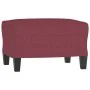 Sillón con taburete tela rojo tinto 60 cm de vidaXL, Sofás - Ref: Foro24-3201035, Precio: 187,38 €, Descuento: %