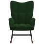 Silla mecedora de terciopelo verde oscuro de vidaXL, Mecedoras - Ref: Foro24-328141, Precio: 119,03 €, Descuento: %