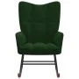 Silla mecedora de terciopelo verde oscuro de vidaXL, Mecedoras - Ref: Foro24-328141, Precio: 125,39 €, Descuento: %