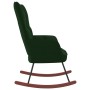 Silla mecedora de terciopelo verde oscuro de vidaXL, Mecedoras - Ref: Foro24-328141, Precio: 119,03 €, Descuento: %