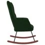 Silla mecedora de terciopelo verde oscuro de vidaXL, Mecedoras - Ref: Foro24-328141, Precio: 125,39 €, Descuento: %