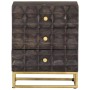 Mesita de noche de madera maciza de mango negro 40x30x50 cm en Armarios y almacenamiento | Comprar online en Foru.es