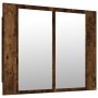 Armario con espejo LED madera roble ahumado 60x12x45 cm de vidaXL, Tocadores de baño - Ref: Foro24-822841, Precio: 59,56 €, D...