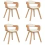 Sillas de comedor 4 uds madera curvada y cuero sintético crema de vidaXL, Sillas de comedor - Ref: Foro24-3092386, Precio: 63...