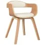 Sillas de comedor 4 uds madera curvada y cuero sintético crema de vidaXL, Sillas de comedor - Ref: Foro24-3092386, Precio: 63...