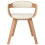 Sillas de comedor 4 uds madera curvada y cuero sintético crema de vidaXL, Sillas de comedor - Ref: Foro24-3092386, Precio: 66...