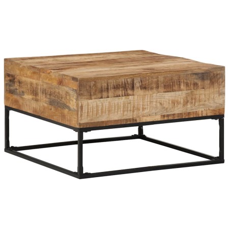 Mesa de centro madera de mango rugosa 68x68x41 cm en Mesas de centro | Comprar online en Foru.es