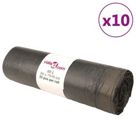 Bolsas de basura con cierre de cordón 250 unidades negras 60 l de vidaXL, Bolsas de basura - Ref: Foro24-155343, Precio: 41,5...