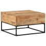 Mesa de centro madera de mango rugosa 68x68x41 cm en Mesas de centro | Comprar online en Foru.es