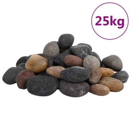 Guijarros pulidos colores mezclados 25 kg 5-8 cm de vidaXL, Decoración de acuarios - Ref: Foro24-155334, Precio: 53,57 €, Des...