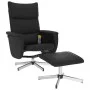 Sillón reclinable masaje con reposapiés cuero sintético negro de vidaXL, Sillones - Ref: Foro24-356600, Precio: 131,54 €, Des...